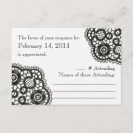 Schwarze Spitzen auf Weiß (Karten für die Antwort 