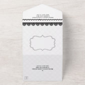 Schwarze Spitzen auf weißer Brausektion All In One Einladung (Außenbereich)