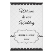 Schwarze Spitzen auf weißer Brausektion Poster (Vorderseite)