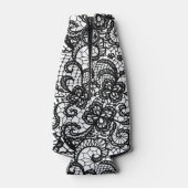 Schwarze Spitzen auf weißer Dose Flaschenkühler (Rückseite)