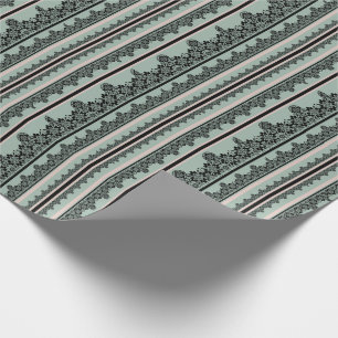 Schwarze Spitzen, Kissen zum Auswerfen Geschenkpapier