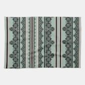 Schwarze Spitzen, Kissen zum Auswerfen Geschirrtuch (Horizontal)