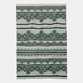 Schwarze Spitzen, Kissen zum Auswerfen Geschirrtuch (Vertikal)