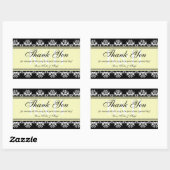 Schwarze Spitzen Rand Danke aus der Stadt Geschenk Rechteckiger Aufkleber (Blatt)