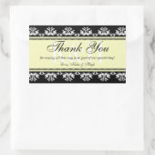 Schwarze Spitzen Rand Danke aus der Stadt Geschenk Rechteckiger Aufkleber (Tasche)