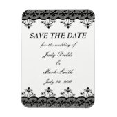 Schwarze Spitzen speichern das Datumsfenster Magnet (Vertikal)