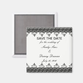 Schwarze Spitzen speichern das Datumsfenster Magnet (Vorderseite/Rückseite)