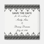 Schwarze Spitzen speichern das Datumsfenster Magnet (Vorne)