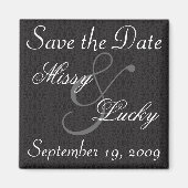 Schwarze Spitzen Speichern des Datumsfensters Magnet (Vorne)