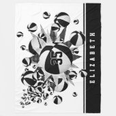 Schwarze Sportraum Dekoration Mädchen Basketball S Fleecedecke (Vorderseite)