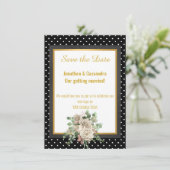 SCHWARZE SPOT LAYER ROSE EUCALYPTUS SAVE THE DATE (Stehend Vorderseite)