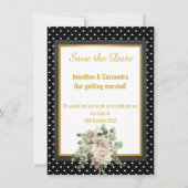 SCHWARZE SPOT LAYER ROSE EUCALYPTUS SAVE THE DATE (Vorderseite)