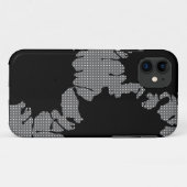 schwarze Spritzer Case-Mate iPhone Hülle (Rückseite (Horizontal))