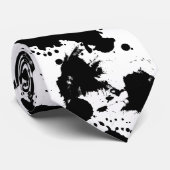 Schwarze Spritzer Einzigartige Design-Krawatte Krawatte (Gerollt)