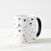 Schwarze Spritzer-Farben-Tasse Verwandlungstasse (VorderseiteRechts)