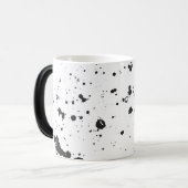 Schwarze Spritzer-Farben-Tasse Verwandlungstasse (Vorderseite Links)