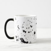 Schwarze Spritzer-Farben-Tasse Verwandlungstasse (Links)