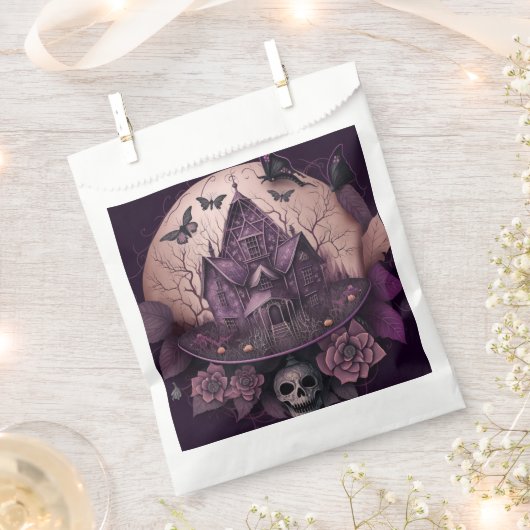 Schwarze Spuk Hausvögel Skull Happy Halloween Geschenktütchen (Ausgeschnitten)