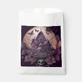 Schwarze Spuk Hausvögel Skull Happy Halloween Geschenktütchen (Vorderseite)