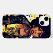 SCHWARZE STÄDTISCHE SCHÖNHEIT ROLL LEATHER JACKET Case-Mate iPhone HÜLLE (Rückseite (Horizontal))