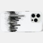 Schwarze Stadtsyline Case-Mate iPhone Hülle (Rückseite (Horizontal))