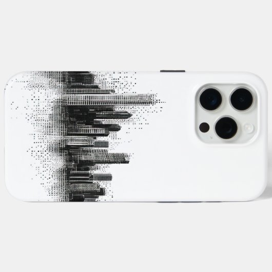 Schwarze Stadtsyline Case-Mate iPhone Hülle (Rückseite (Horizontal))