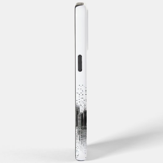 Schwarze Stadtsyline Case-Mate iPhone Hülle (Rückseite / Rechts)