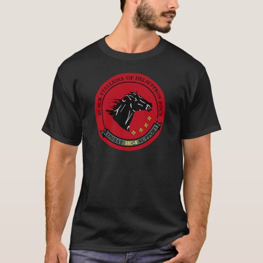 Schwarze Stallions HC-4 T-Shirt (Vorderseite)