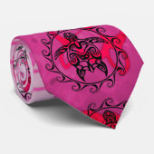 Schwarze Stammes- Schildkröte Krawatte (Gerollt)