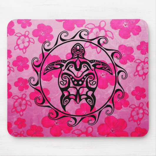 Schwarze Stammes- Schildkröte Mousepad (Vorne)