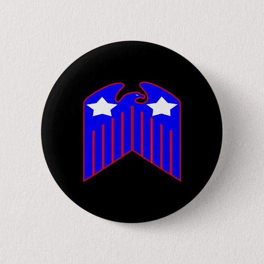 Schwarze Stammes- Tätowierung Eagle Button (Vorderseite)