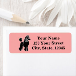 Schwarze Standard Poodle Pink-Rücksendeadressen-Au
