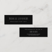 Schwarze Standard Slim Size Trendy Mini Business C Mini Visitenkarte (Vorne/Hinten)