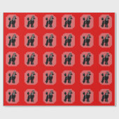 Schwarze Standardpfropfen Rotes und rosa Wrapping  Geschenkpapier (Flach)