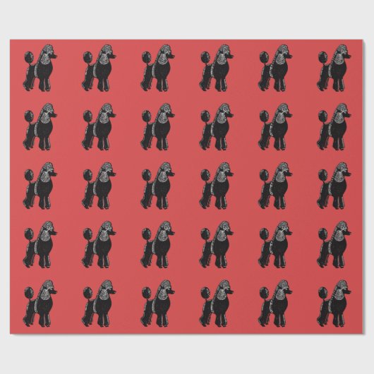 Schwarze Standardpfropfen, rotes Wrapping-Papier Geschenkpapier (Flach)