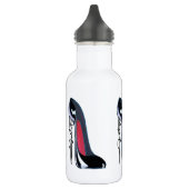 Schwarze steampunk Artfersen-Stilett-Schuhkunst Edelstahlflasche (Links)