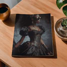 Schwarze Steampunk-Vintage-Victorian-Lady Raven Seidenpapier