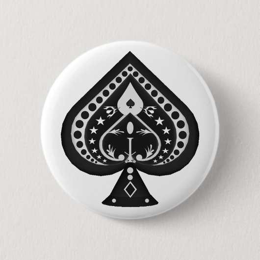 Schwarze Stellen Anzug für Spielkarten: Button (Vorderseite)