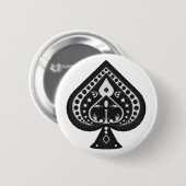 Schwarze Stellen Anzug für Spielkarten: Button (Vorne & Hinten)