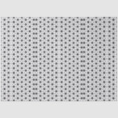 Schwarze Sterne auf weißem geometrischen Muster Seidenpapier (Vorderseite)