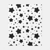 Schwarze Sterne Fleecedecke (Vorderseite)