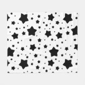 Schwarze Sterne Fleecedecke (Vorderseite (Horizontal))