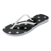 Schwarze Sterne Flip Flops Badesandalen (Schrägansicht)