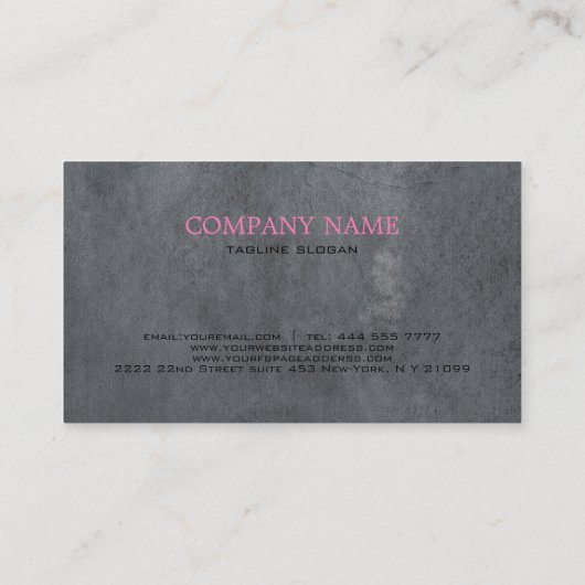 Schwarze Sterne Grau Hintergrund Visitenkarte (Rückseite)