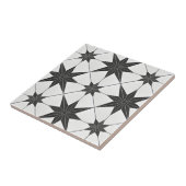 Schwarze Sterne Klassiker Fliese (Seite)