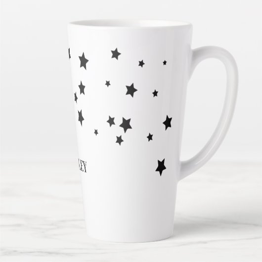 Schwarze Sterne Milchtasse (Rechts)