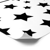 Schwarze Sterne mit Botschaft Geburtstagspender Poster (Ecke)
