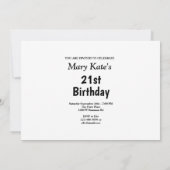 Schwarze Sterne mit Botschaft zum Geburtstag Einla Einladung (Rückseite)