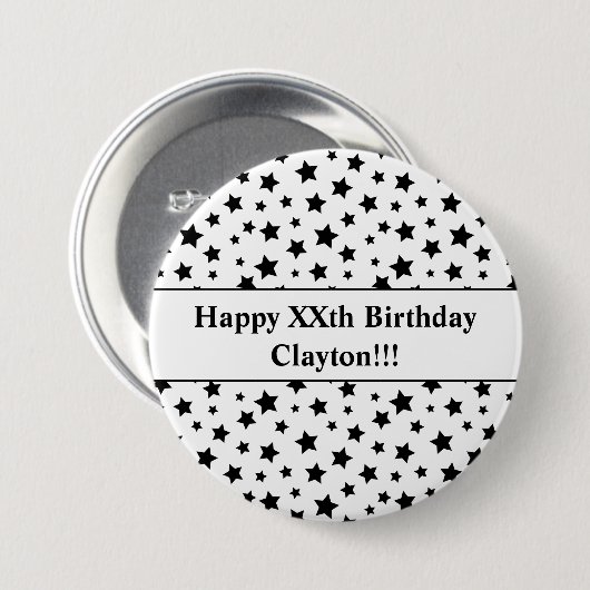 Schwarze Sterne mit der Schaltfläche "Meldung - Ge Button (Vorne & Hinten)