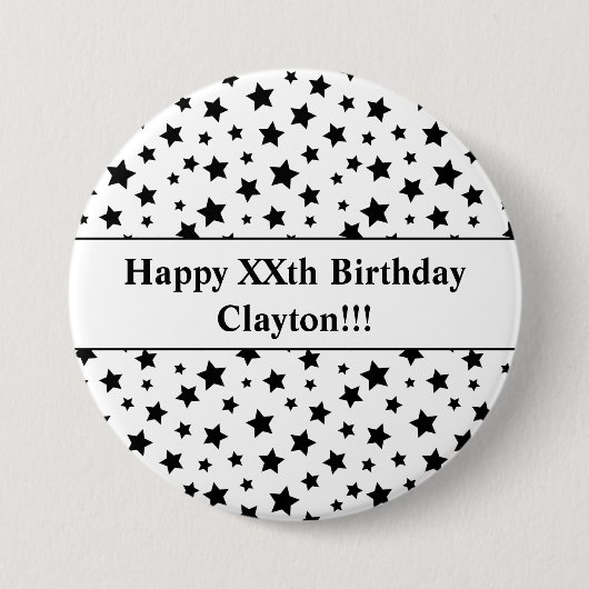 Schwarze Sterne mit der Schaltfläche "Meldung - Ge Button (Vorderseite)